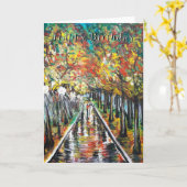 Bonne carte d'anniversaire peinture d'automne (Fleur jaune)