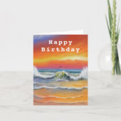 Bonne carte d'anniversaire Peinture de coucher de (Devant)