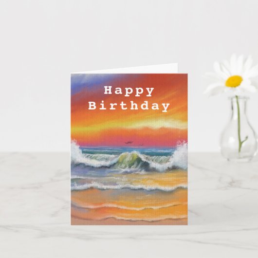 Bonne carte d'anniversaire Peinture de coucher de (Petite plante)