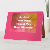 Bonne carte d'anniversaire Personnalisez l'intérie (Dos)