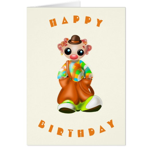 Bonne carte d'anniversaire Petit Clown (Devant)