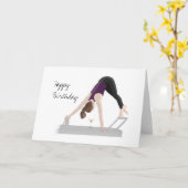 Bonne carte d'anniversaire Pilates Reformateur (Fleur jaune)
