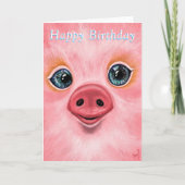 Bonne carte d'anniversaire pour bébé porc (Devant)