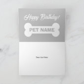 Bonne carte d'anniversaire pour chien de compagnie (Intérieur)