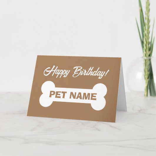 Bonne carte d'anniversaire pour chien de compagnie (Devant)
