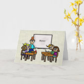 Bonne carte d'anniversaire pour enseignant et clas (Fleur jaune)