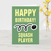 Bonne carte d'anniversaire pour joueur de squash e (Fleur jaune)