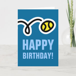 Bonne carte d'anniversaire pour le joueur de tenni