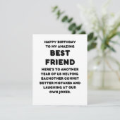 Bonne carte d'anniversaire pour le meilleur ami (Debout devant)