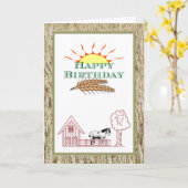 Bonne Carte D'Anniversaire Pour Les Agriculteurs E (Fleur jaune)