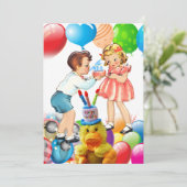 Bonne carte d'anniversaire pour les enfants (Debout devant)