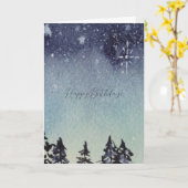 Bonne carte d'anniversaire pour lui, ciel nocturne (Fleur jaune)