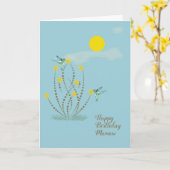 Bonne carte d'anniversaire pour Mamaw Blue (Fleur jaune)