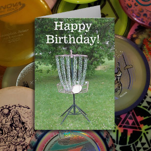 Bonne carte d'anniversaire pour un golfeur de disq