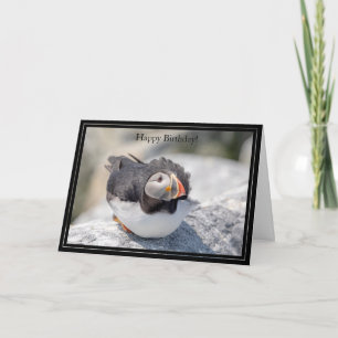 Bonne carte d'anniversaire Puffin Atlantique