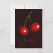 Bonne carte d'anniversaire Red Cherry - Votre nom (Dos)