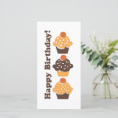 Bonne carte d'anniversaire Retro Cupcake (Debout devant)