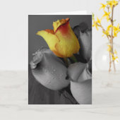Bonne carte d'anniversaire Rose (Fleur jaune)
