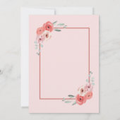 Bonne carte d'anniversaire rose et blanc Floral (Dos)