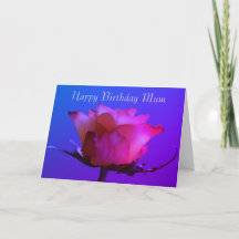 Bonne carte d'anniversaire rose rose personnalisab