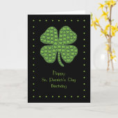 Bonne carte d'anniversaire St. Patrick's Day (Fleur jaune)