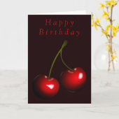 Bonne Carte d'anniversaire Sweet Cherry - Votre no (Fleur jaune)