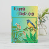 Bonne carte d'anniversaire (thème de la jungle) (Debout devant)