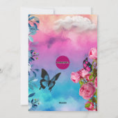 Bonne carte d'anniversaire (thème papillon) (Dos)