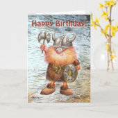 Bonne carte d'anniversaire Viking (Fleur jaune)