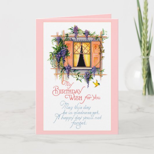 Bonne carte d'anniversaire - Vintage (Devant)