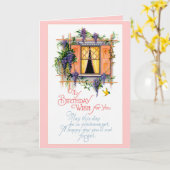 Bonne carte d'anniversaire - Vintage (Fleur jaune)