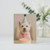 Bonne carte d'anniversaire Westie (Debout devant)