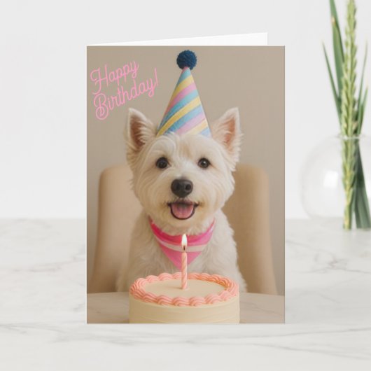 Bonne carte d'anniversaire Westie (Devant)