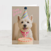 Bonne carte d'anniversaire Westie (Devant)