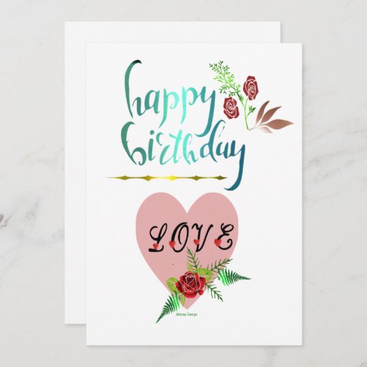 Bonne carte d'appartement d'anniversaire (Devant / Derrière)