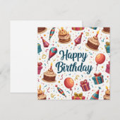 Bonne carte d'appartement d'anniversaire avec ball (Devant / Derrière)