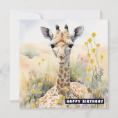 Bonne carte d'appartement Giraffe anniversaire (Devant)