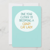 Bonne carte d'appartement pour chats d'anniversair (Dos)