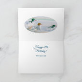 Bonne carte d'aquarelle Merganser Duck 60e anniver (Intérieur)