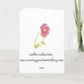 Bonne carte d'art de collection Fleur Victorienne (Dos)