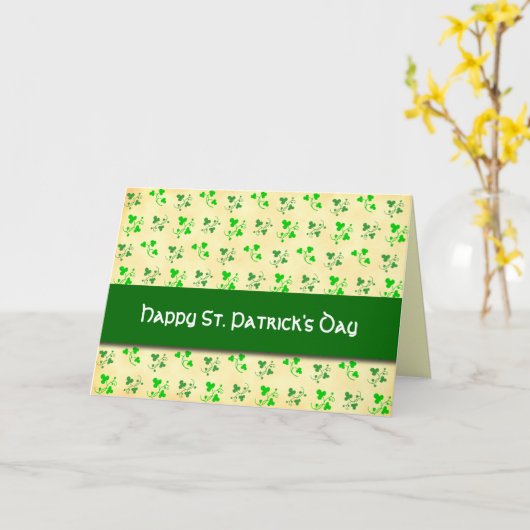 Bonne carte d'art Shamrock St. Patrick's Day (Fleur jaune)