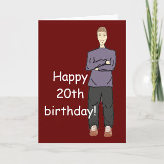 Bonne carte de 20e anniversaire