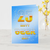 Bonne carte de 25e anniversaire de la fête de la b (Fleur jaune)