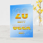 Bonne carte de 26e anniversaire de la fête de la b (Fleur jaune)