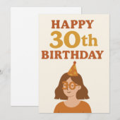 Bonne carte de 30e anniversaire (Devant / Derrière)