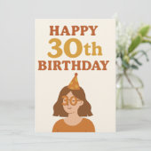 Bonne carte de 30e anniversaire (Debout devant)