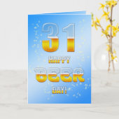 Bonne carte de 31e anniversaire de la fête de la b (Fleur jaune)