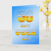 Bonne carte de 56e anniversaire de la fête de la b (Fleur jaune)