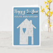 Bonne carte de 5 ans de ménage (Fleur jaune)