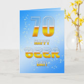 Bonne carte de 70e anniversaire de la fête de la b (Fleur jaune)